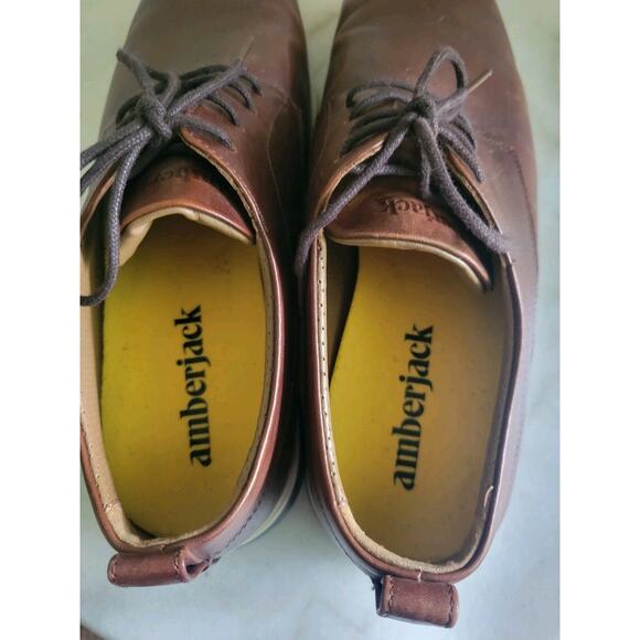 Amberjack The Original Brown Dress Shoe Leather Comfort Size 9.5 main image 5